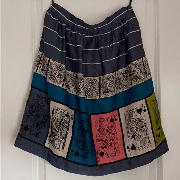Anthropologie Cards Poker skirt Size 4P - Picture 2 of 2